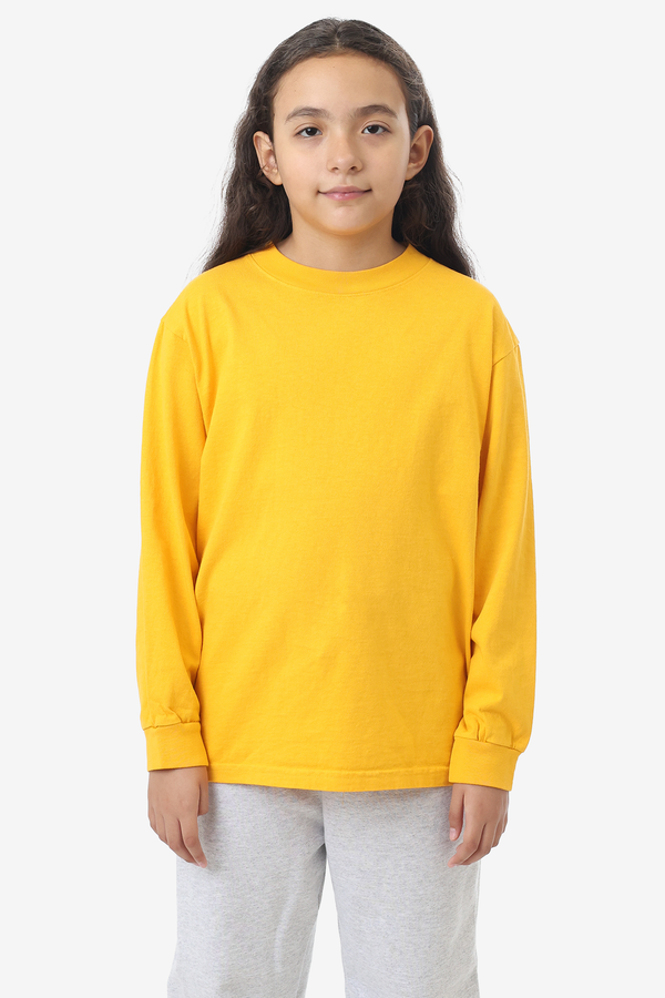 Los Angeles Apparel Kids Long Sleeve Garment Dye T-Shirt