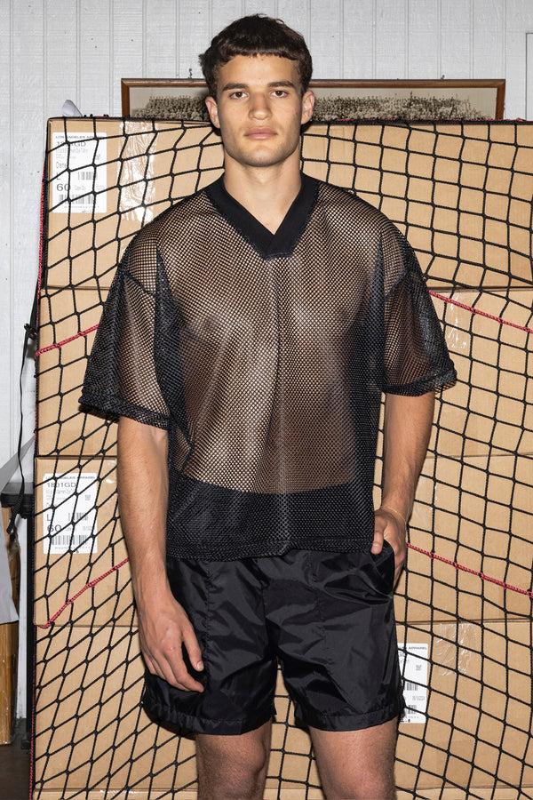 los angeles apparel King Mesh Short Sleeve V-Neck T-Shirt