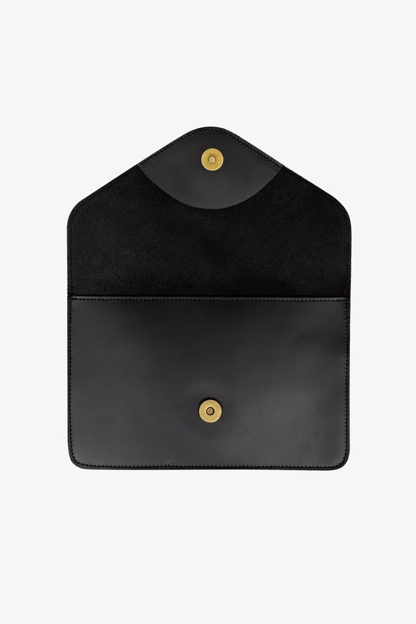 Los Angeles Apparel Large Multifunctional Belted Envelope Clutch