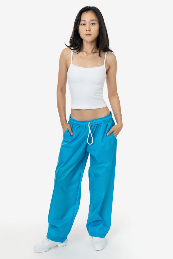 Los Angeles Apparel Lightweight Nylon Taffeta Wide Leg Pant