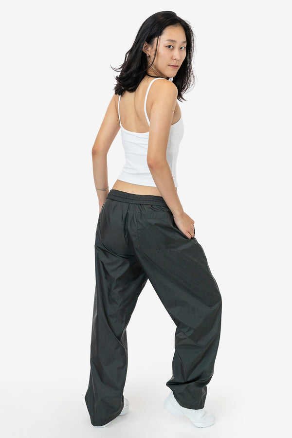Los Angeles Apparel Lightweight Nylon Taffeta Wide Leg Pant