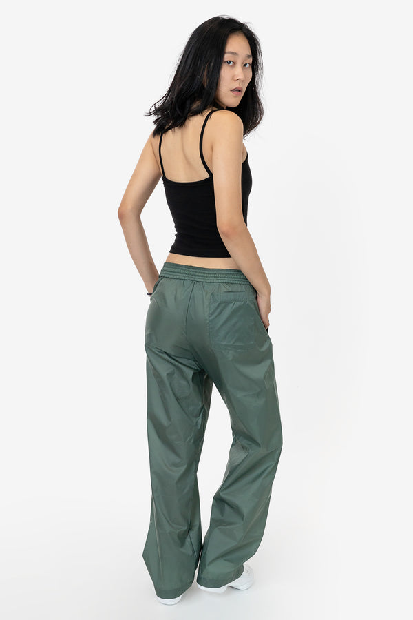 Los Angeles Apparel Lightweight Nylon Taffeta Wide Leg Pant