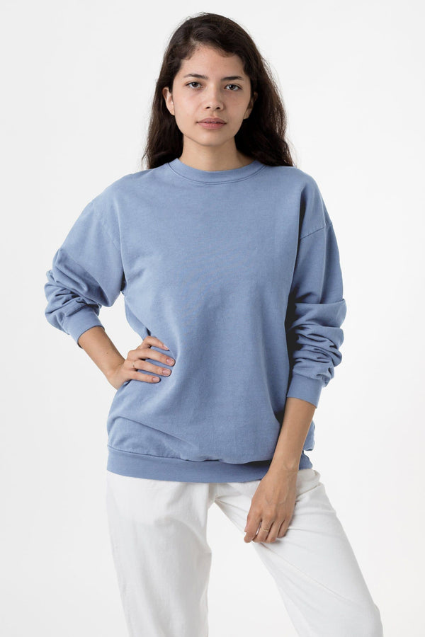 Los Angeles Apparel Long Sleeve Garment Dye French Terry Pullover