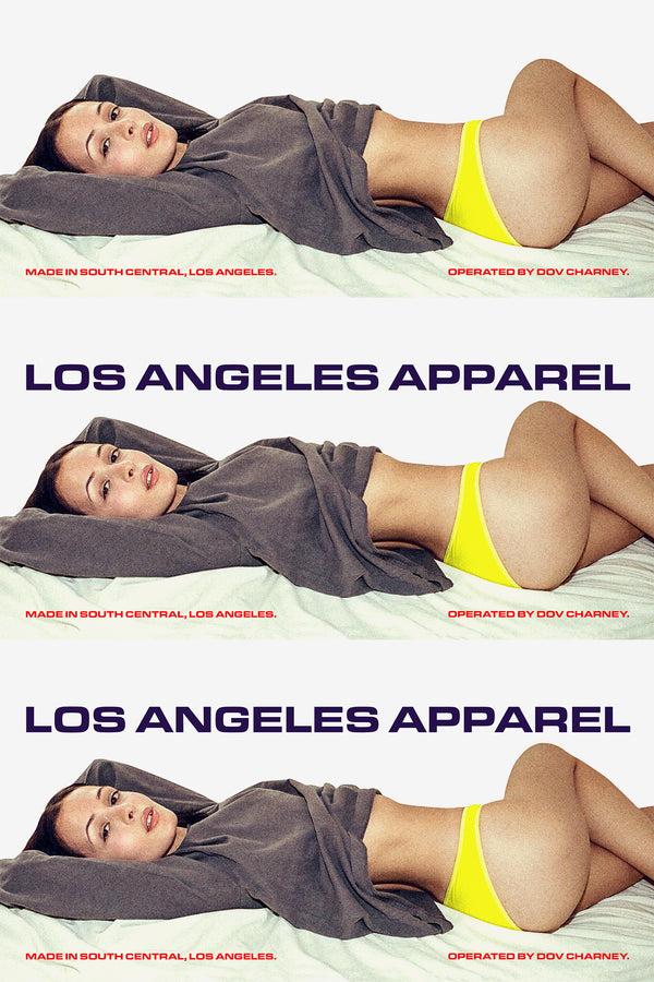 Los Angeles Apparel Long Sleeve Garment Dye Mockneck T-Shirt