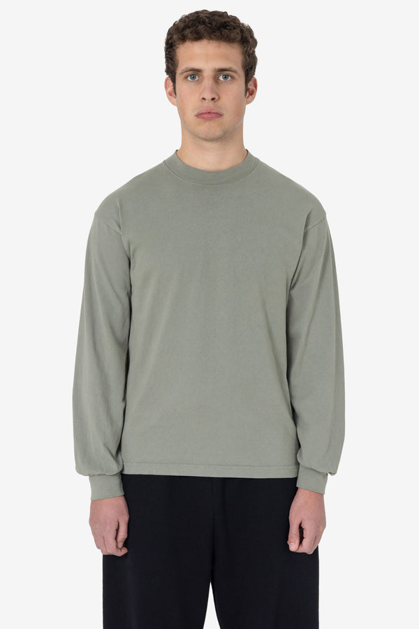 Los Angeles Apparel Long Sleeve Garment Dye Mockneck T-Shirt