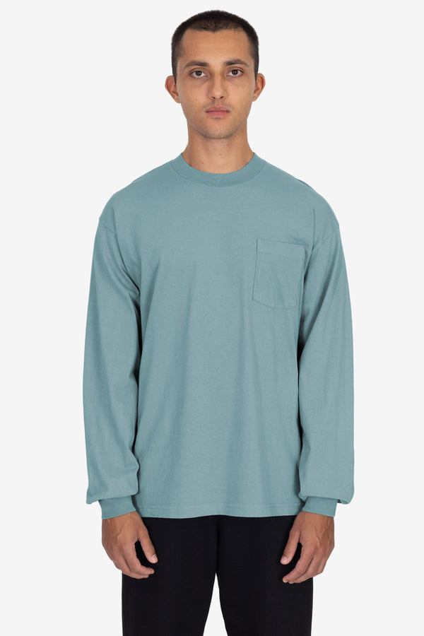 Los Angeles Apparel Long Sleeve Garment Dye Pocket T-Shirt