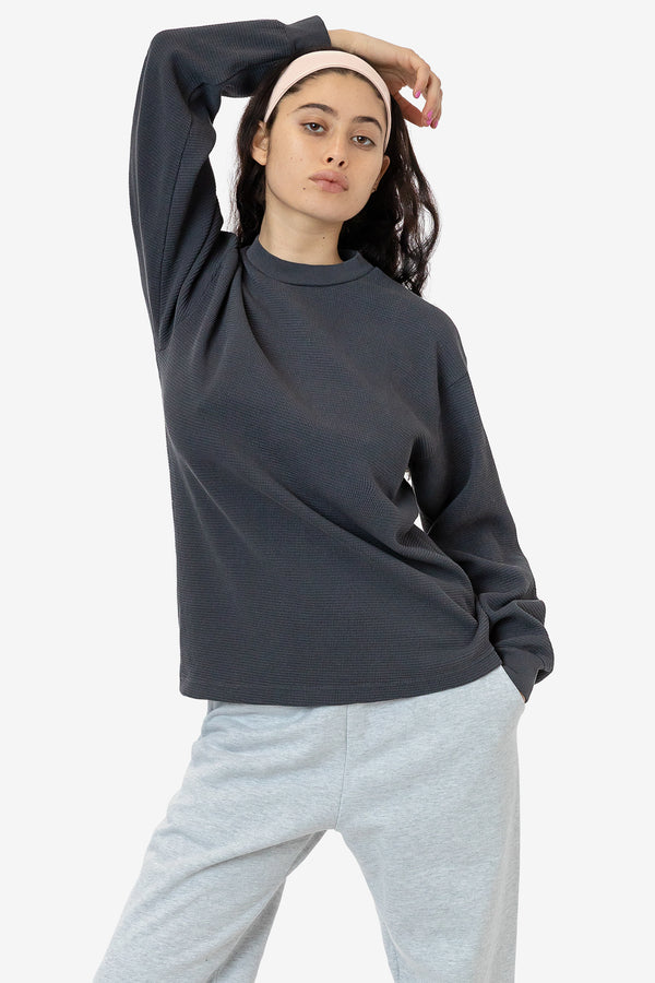 Los Angeles Apparel Long Sleeve Heavy Thermal Crew Neck