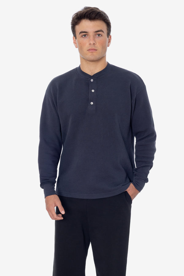 Los Angeles Apparel Long Sleeve Heavy Thermal Heritage Henley