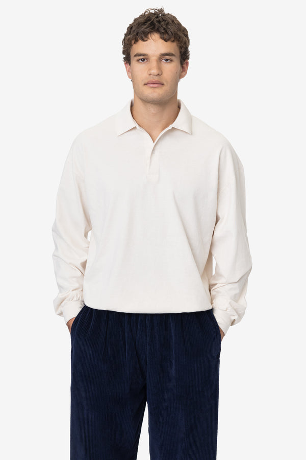 Los Angeles Apparel 18/1 Long Sleeve Polo T-Shirt