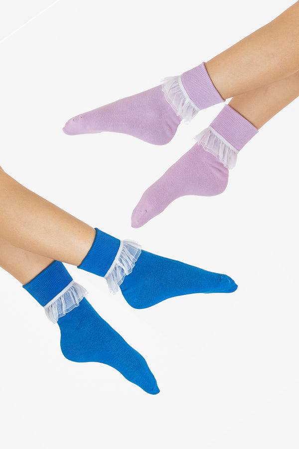 Los Angeles Apparel 2-Pack Girly Lace Ankle Sock