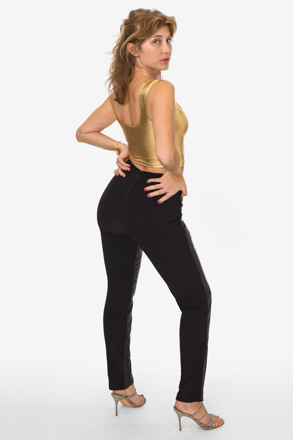 Los Angeles Apparel 2 Tone Leather Ottoman Pant