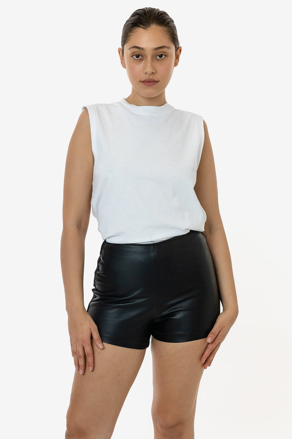 los angeles apparel 2 Tone Leather Ottoman Short