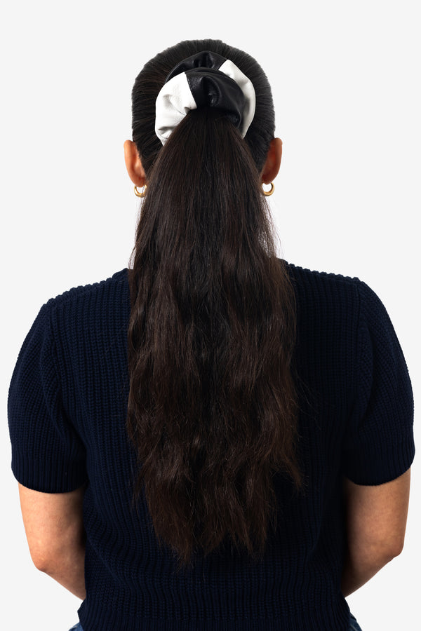 Los Angeles Apparel 2-Tone Leather Scrunchie