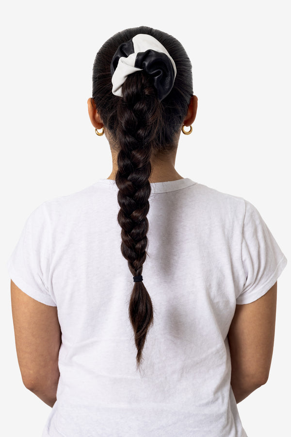 Los Angeles Apparel 2-Tone Leather Scrunchie