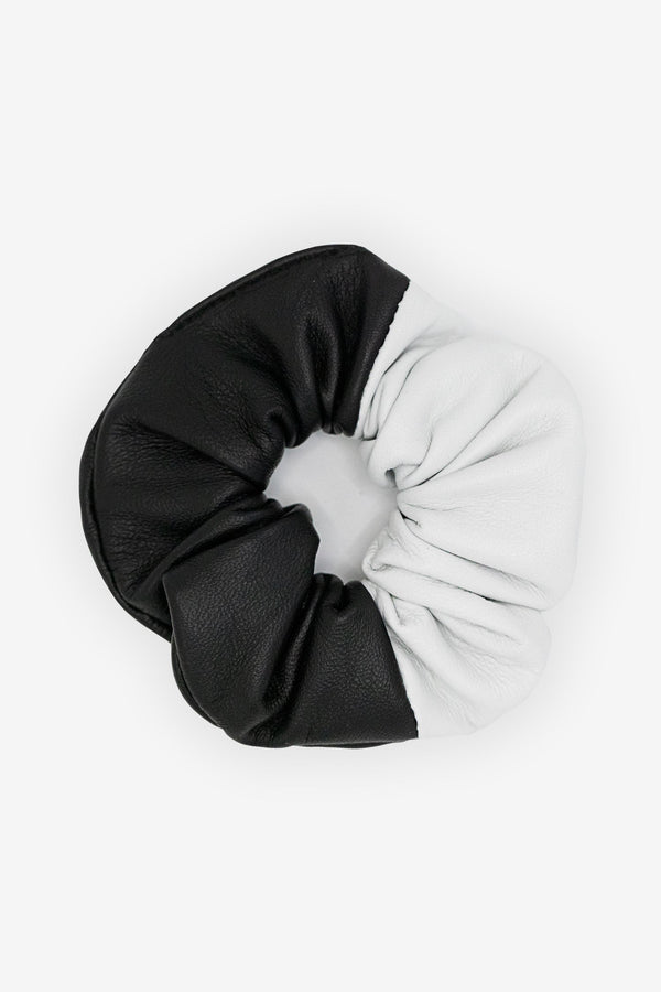 los angeles apparel 2-Tone Leather Scrunchie