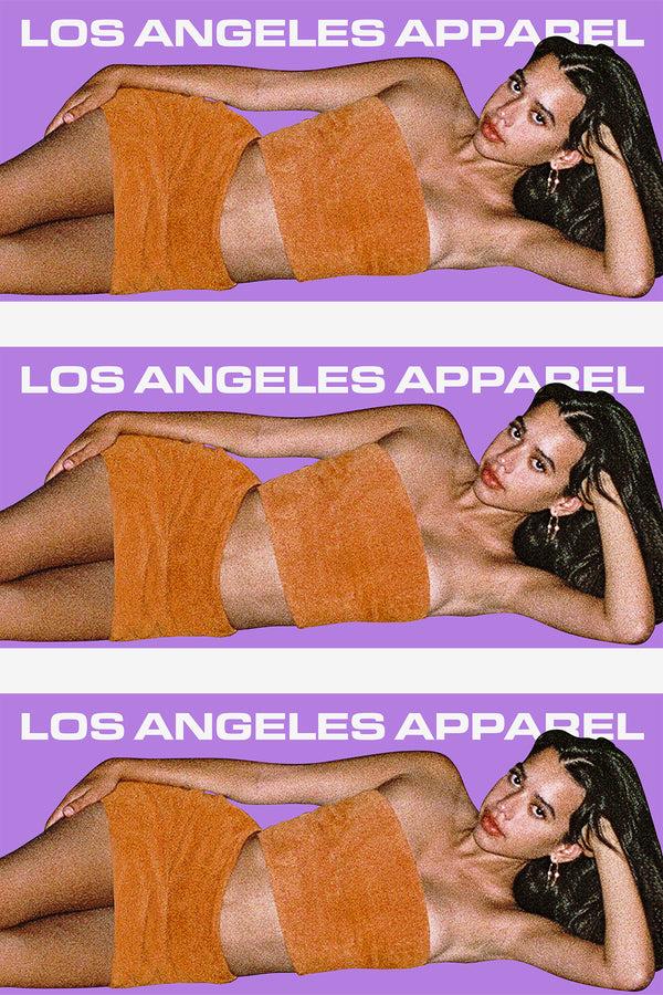 Los Angeles Apparel 2 Tone Suede Ottoman Tube Top
