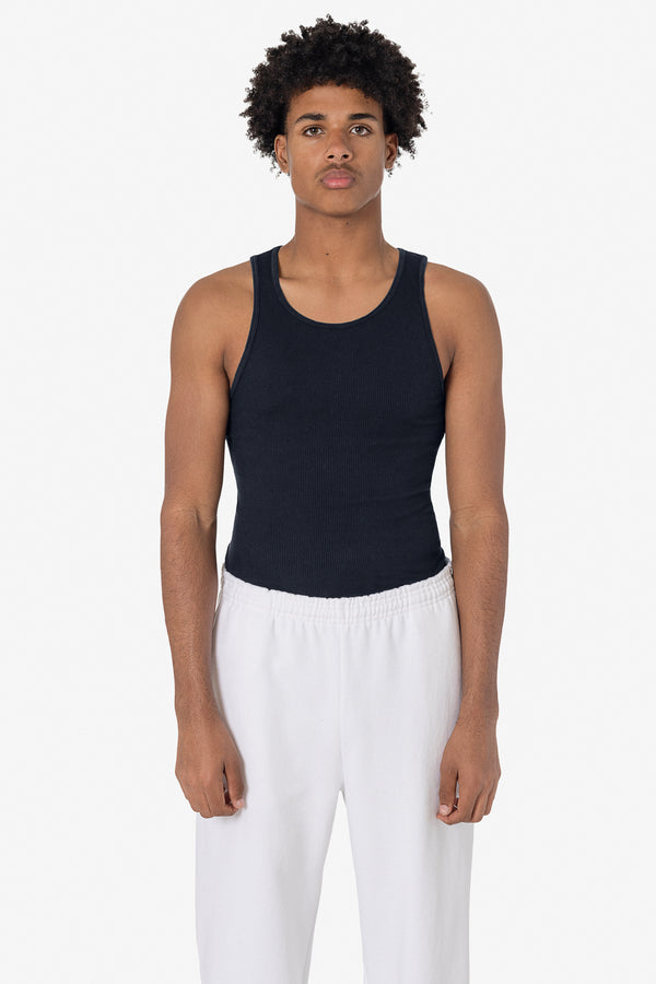 los angeles apparel 2x1 Cotton Rib Tank