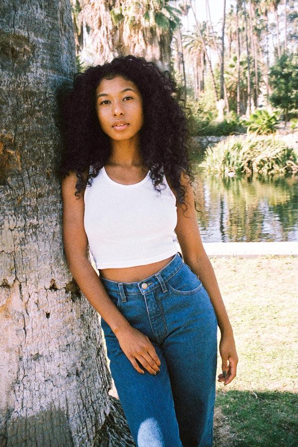 Los Angeles Apparel 2x1 Crop Tank