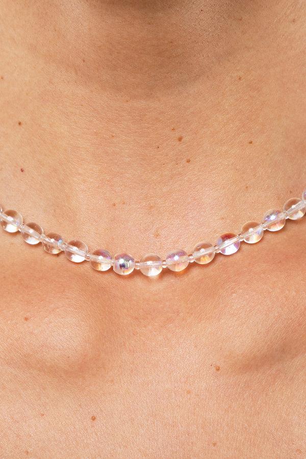 Los Angeles Apparel 6MM Iridescent Glass Choker