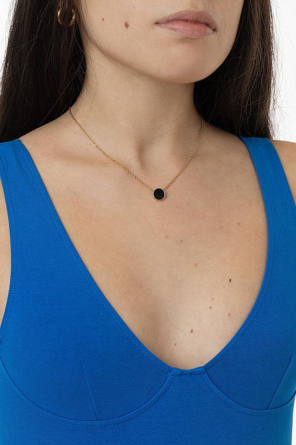 Los Angeles Apparel 9mm Enamel Stud Necklace