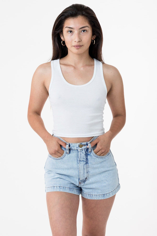 Los Angeles Apparel Baby Rib Crop Tank