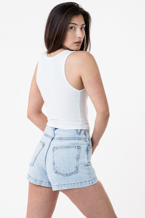 Los Angeles Apparel Baby Rib Crop Tank