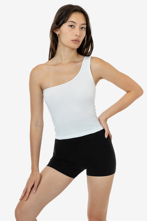 Los Angeles Apparel Baby Rib One Shoulder Top