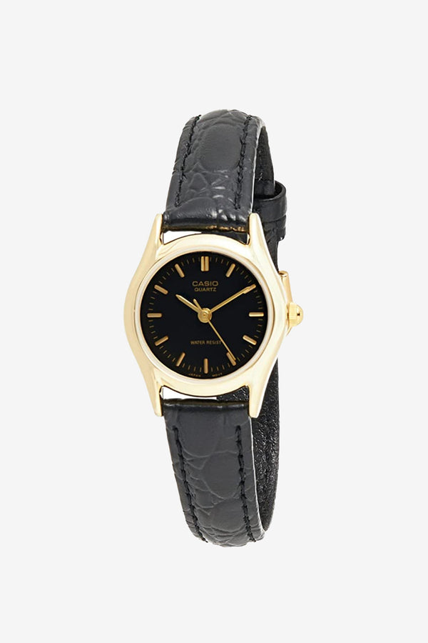 Los Angeles Apparel Black Casio Leather Watch