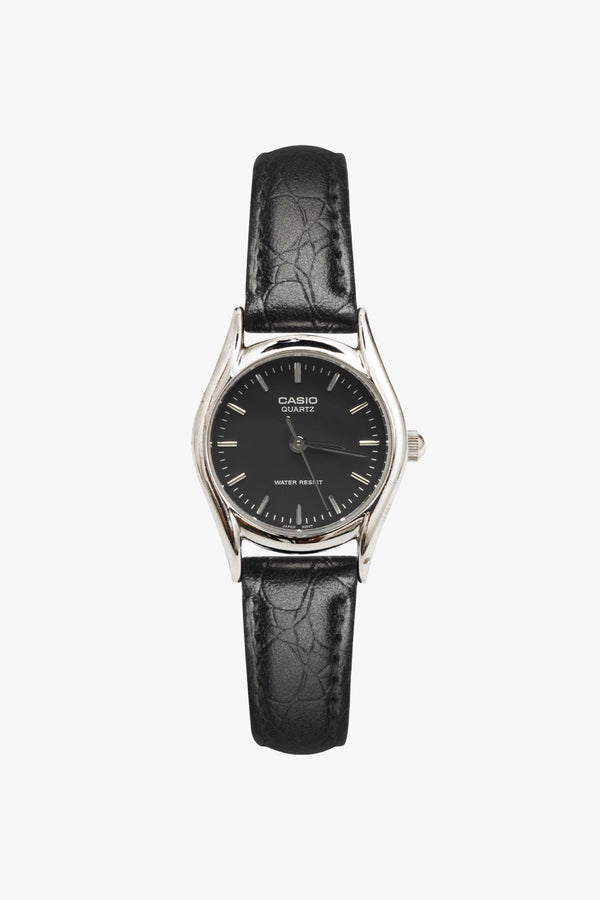 los angeles apparel Black Casio Leather Watch