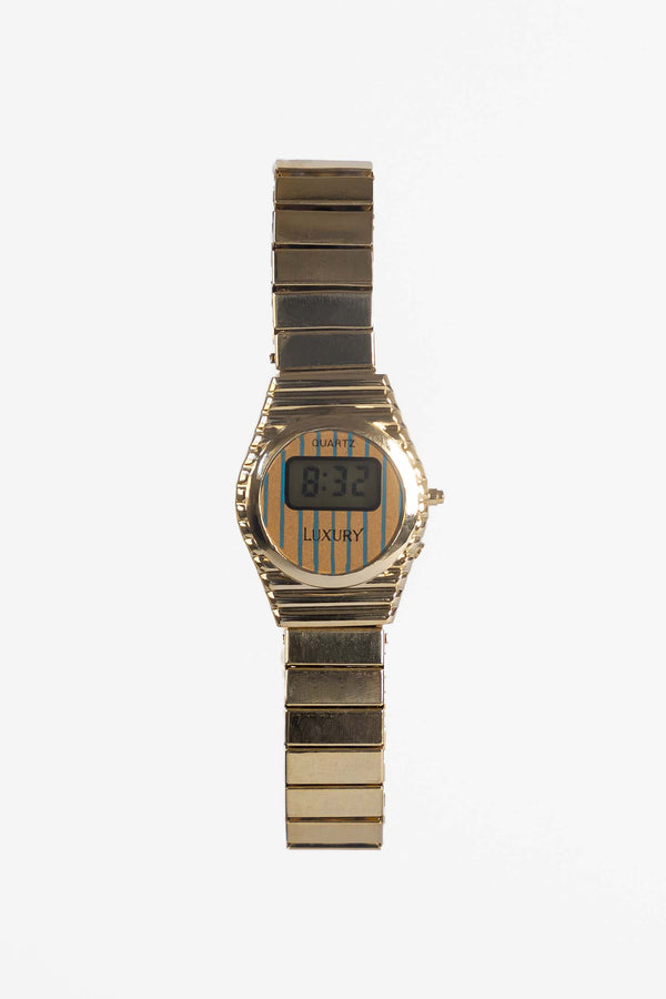 Los Angeles Apparel Blue Stripe Gold Watch