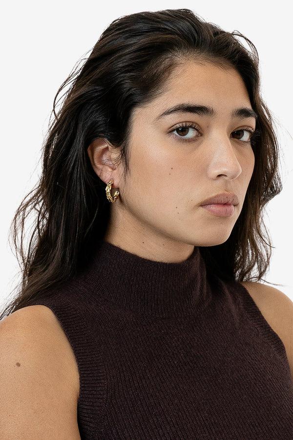 Los Angeles Apparel Braided Hoop Earrings