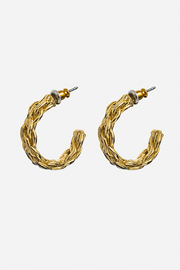 los angeles apparel Braided Hoop Earrings