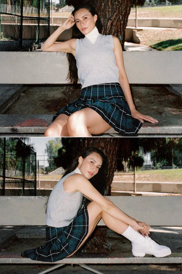 Los Angeles Apparel Cashmere Knit V-Neck Vest