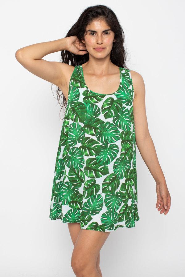 Los Angeles Apparel Chiffon A-Line Mini Dress