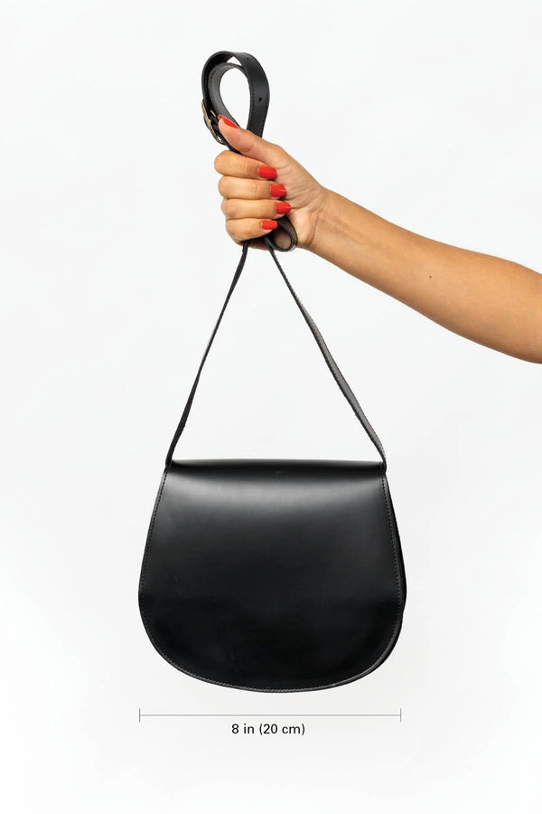 los angeles apparel Classic Leather Saddle Bag