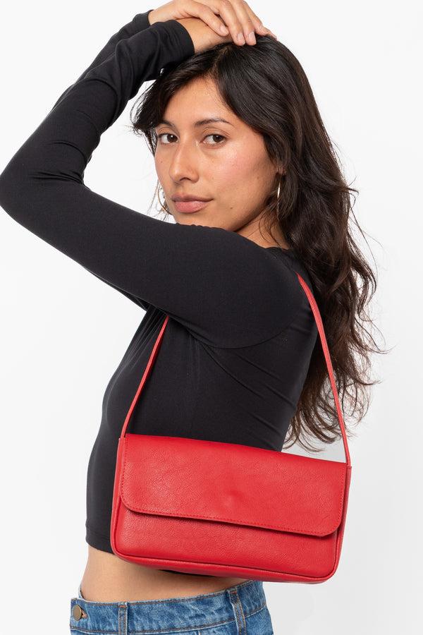 Los Angeles Apparel Classic Leather Shoulder Bag