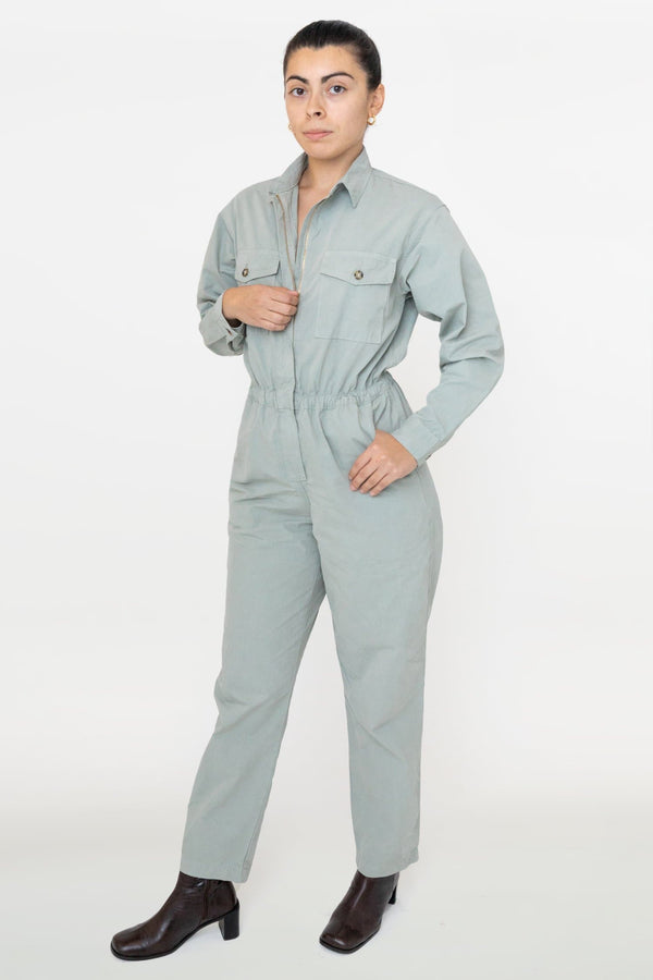 Los Angeles Apparel Cotton Poplin Utility Jumpsuit
