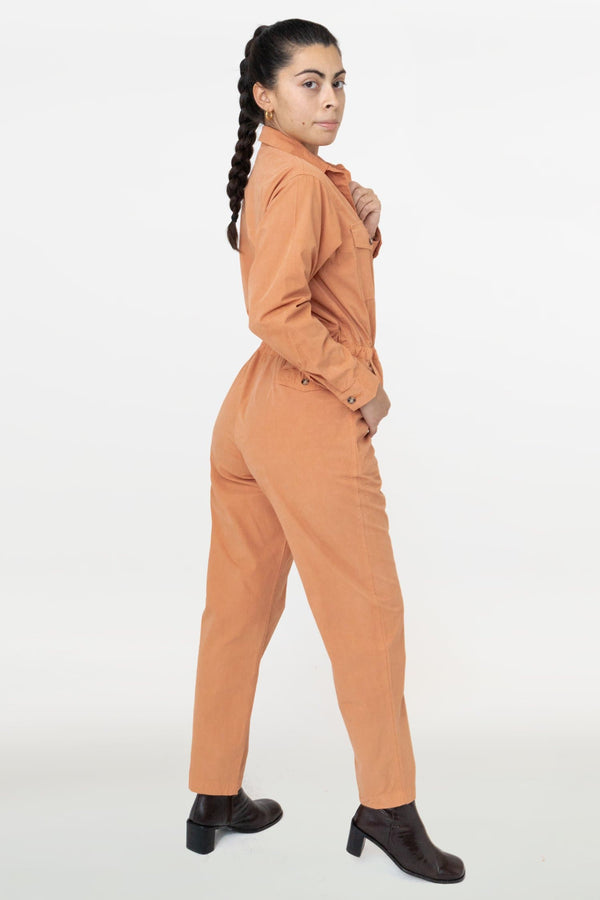 Los Angeles Apparel Cotton Poplin Utility Jumpsuit