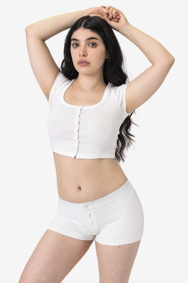 Los Angeles Apparel Cotton Spandex Boxer Boy Short