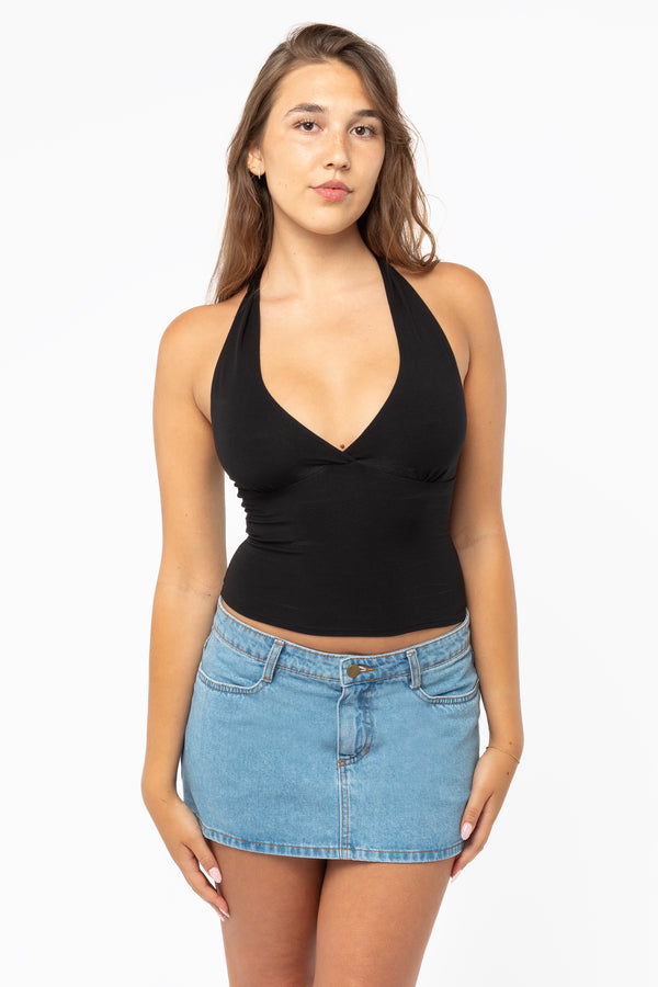 los angeles apparel Cotton Spandex Halter Top