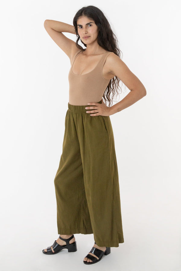 Los Angeles Apparel Cotton Twill Wide Pants