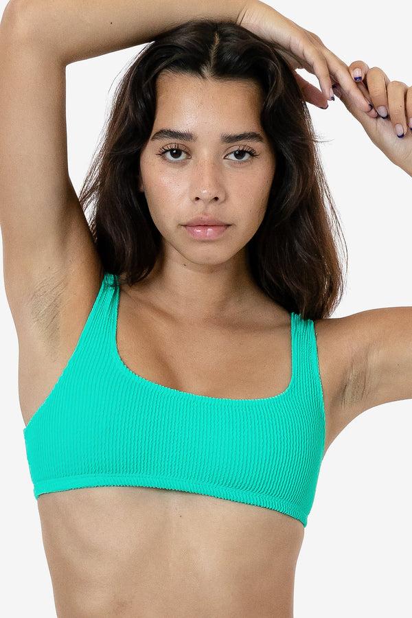 Los Angeles Apparel Crinkle Squareneck Bikini Top