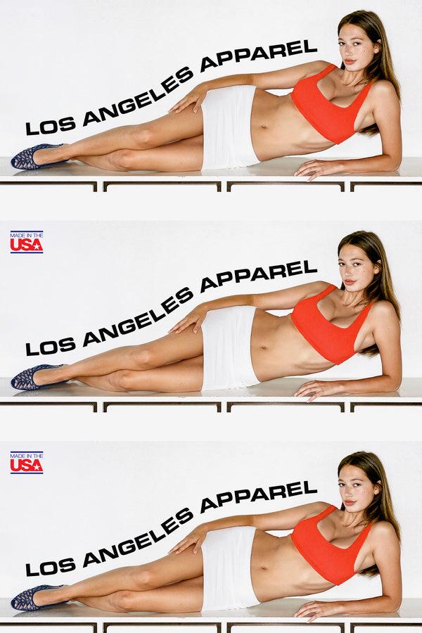 Los Angeles Apparel Crinkle Squareneck Bikini Top