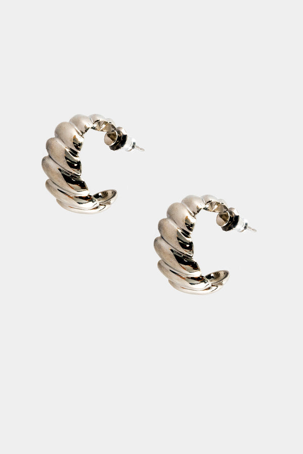 Los Angeles Apparel Croissant Hoop Earrings