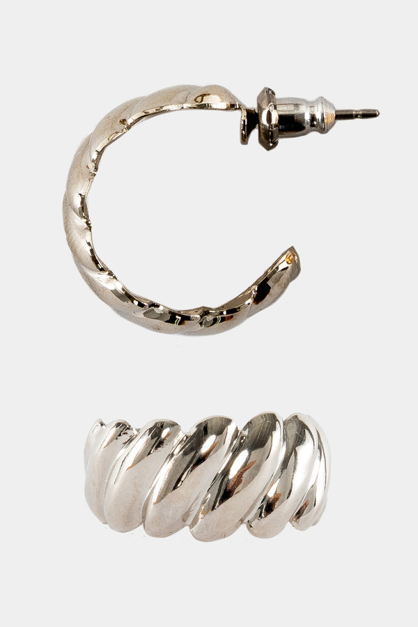 Los Angeles Apparel Croissant Hoop Earrings