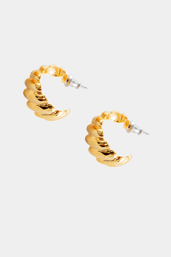 los angeles apparel Croissant Hoop Earrings
