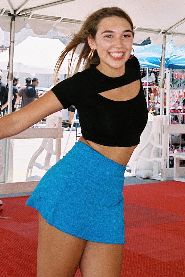 Los Angeles Apparel Cut Out Crop Top