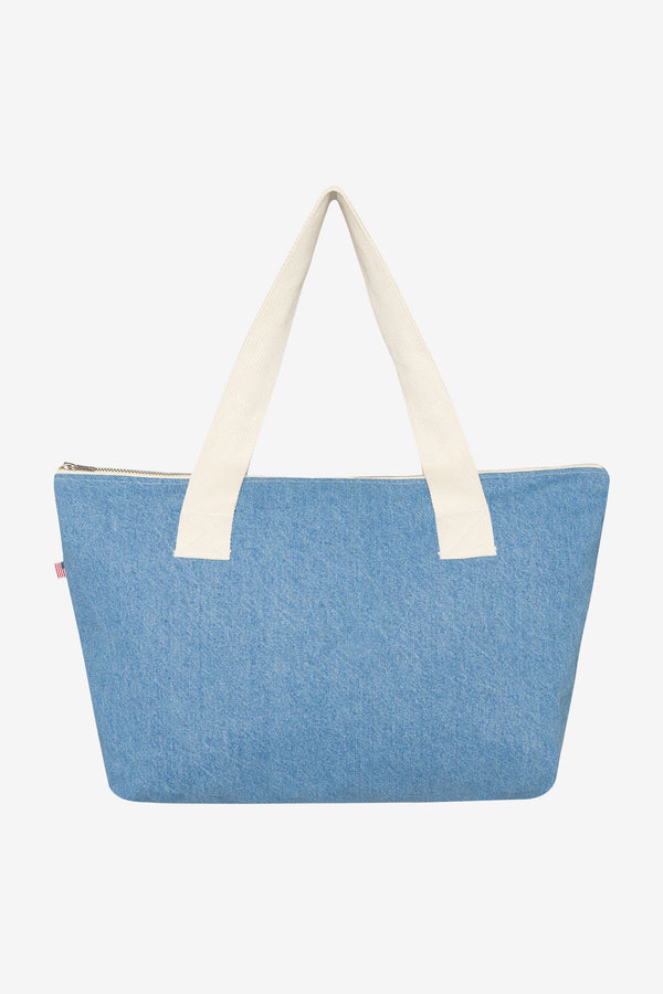 Los Angeles Apparel Denim Carry All Zip Tote