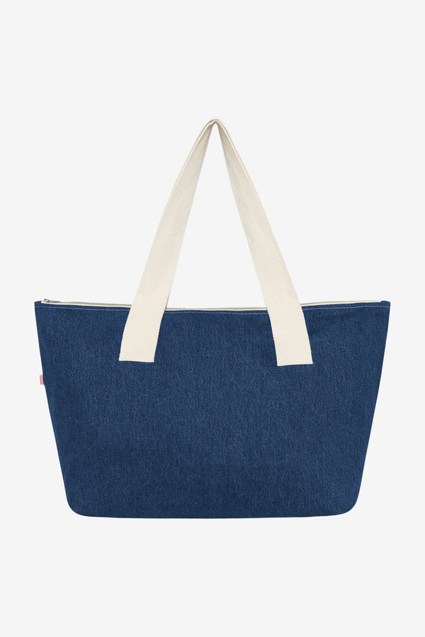 los angeles apparel Denim Carry All Zip Tote