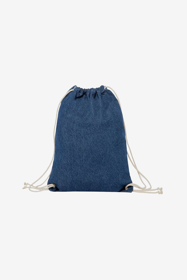 los angeles apparel Denim Drawstring Backpack
